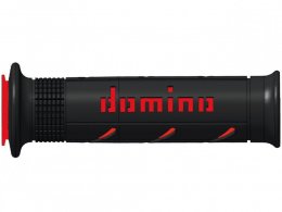 Revêtements poignée 120mm / 125mm marque Domino road bi-composants couleur noir / rouge a250