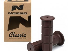 Revêtements poignées x2 marque NoEnd Classic pour moto drop couleur marron