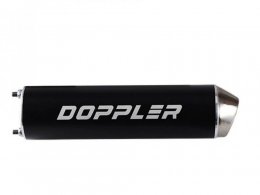 Silencieux / cartouche streetcup noir (diamètre 60mm) marque Doppler pour mobylette 103 spx / rcx