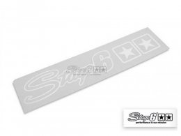 Sticker / Autocollant Stage 6 couleur gris alu 25x4,5cm, logo pré-découpé