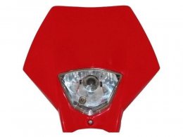 Tête de fourche plaque phare rouge pour moto 50 à boite