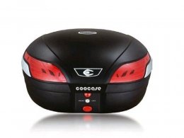 Top case marque Coocase astra luxury s48 litres noir livre avec platine (avec telecommande, alarme, feu stop a led)