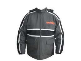 Veste de pluie moto à capuche Wiils taille L gris et noir *Prix discount !