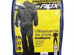 Vêtement de pluie marque ADX Eco Noir taille XXL (Pack Veste + Pantalon)