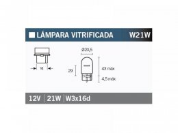 Ampoule FlÃ¶sser stop ou clignotant W21W W3x16d 12V 21W