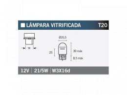 Ampoule Vicma W21/5W W3x16d 12V 21/5W