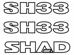 Autocollants de top case Shad SH33