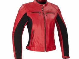 Blouson cuir femme Segura Lady Kroft rouge/noir