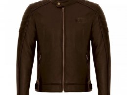 Blouson cuir Gasoline GT Trophy C-Sizing marron (grandes tailles)