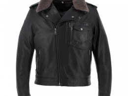 Blouson cuir Helstons Perco noir