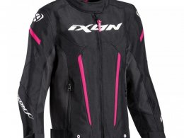 Blouson textile enfant Ixon Striker Kid noir/fushia