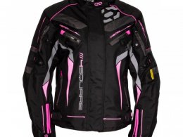 Blouson textile femme 4Square Roadster Dual noir/rose