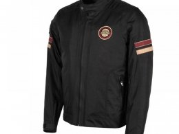 Blouson textile Helstons Elron noir/beige/bordeaux