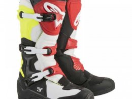 Bottes cross Alpinestars Tech 3 noir/blanc/jaune/rouge