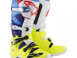 Bottes cross Alpinestars Tech 7 jaune fluo/blanc/bleu