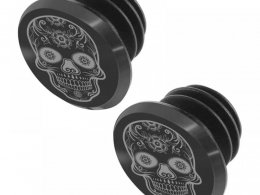 Bouchon de cintre VTT Switch Skull noir-gris (paire)