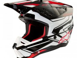 Casque cross Alpinestars S-M5 Action 2 black/white/bright red ECE 22.0