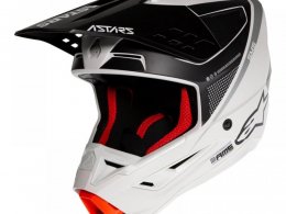 Casque cross Alpinestars S-M5 Rayon gris clair/noir/argent mat