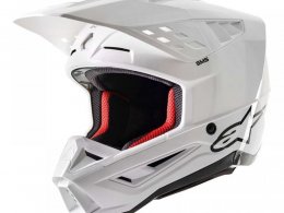 Casque cross Alpinestars S-M5 Solid white ECE 22.06