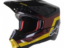 Casque cross Alpinestars S-M5 Venture noir/bordeaux/jaune brillant