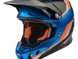 Casque cross Fly Racing Formula CC Driver bleu/orange/noir brillant