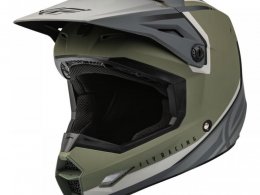 Casque cross Fly Racing Kinetic Vision vert olive mat/gris