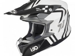 Casque cross HJC i50 Hex noir/blanc mat