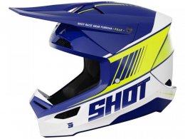 Casque cross Shot Furious Peak blue/neon yellow glossy