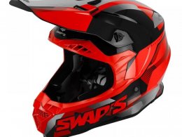 Casque cross Swaps S849 2FASTER rouge