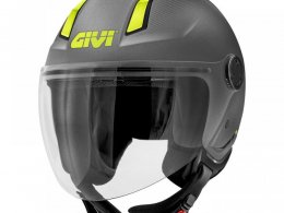 Casque demi-jet Givi 11.7 Solid titanium/jaune