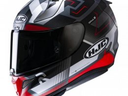 Casque intÃ©gral HJC RPHA 11 Nectus MC1SF noir/blanc/rouge mat