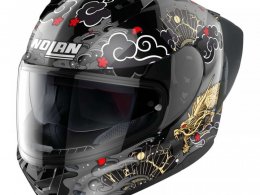 Casque intÃ©gral Nolan N60-6 Sport Wyvern metal black/white/red/gold-