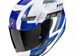 Casque intÃ©gral Scorpion Exo-391 Captor blanc/bleu