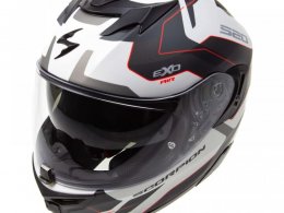 Casque intÃ©gral Scorpion Exo-520 Evo Air Elan blanc mat/argent/rouge-