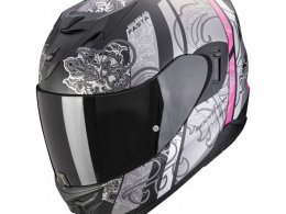 Casque intÃ©gral Scorpion Exo-520 Evo Air Fasta noir mat/argent/rose-