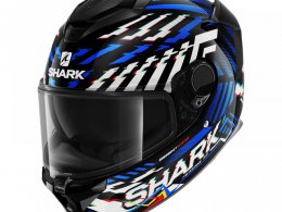 Casque intÃ©gral Shark Spartan GT E-Brake noir/jaune/bleu (boucle micr