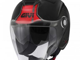 Casque jet Givi 12.5 Graphic Touch noir/rouge mat