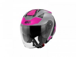 Casque jet Givi X.25 Target Lady gris/rose