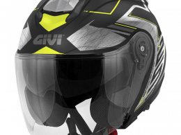 Casque jet Givi X.25 Trace noir/titanium/jaune mat