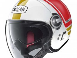 Casque jet Nolan N21 Visor 06 Flybridge metal white/gold/red/green