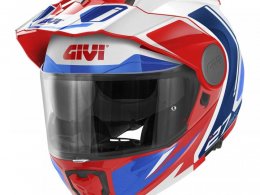 Casque modulable Givi X.27 Tourer Graphic blanc/bleu/rouge