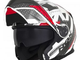Casque modulable Nox N966 Focal blanc/rouge