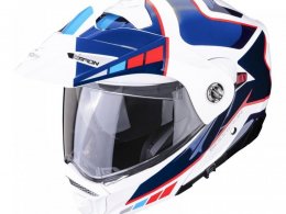 Casque modulable Scorpion ADX-2 Camino blanc perle/bleu/rouge (ECE 22-