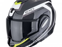 Casque modulable Scorpion Exo-Tech Evo Carbon Cosy black/neon yellow-