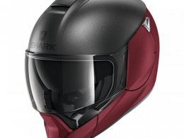 Casque modulable Shark Evojet Dual rouge/anthracite mat