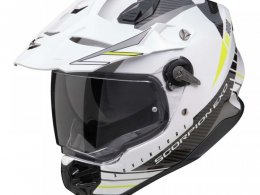 Casque Trail/Adventure Scorpion ADF-9000 Air Feat blanc/noir/jaune flu