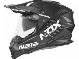 Casque trail Nox N312 Extend noir/blanc mat