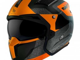 Casque transformable MT Helmets Streetfighter SV Totem B15 gris/orange