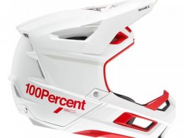 Casque vÃ©lo intÃ©gral 100% Aircraft 2 rouge/blanc