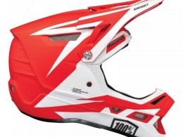 Casque vÃ©lo intÃ©gral 100% Aircraft Rapidbomb blanc/rouge